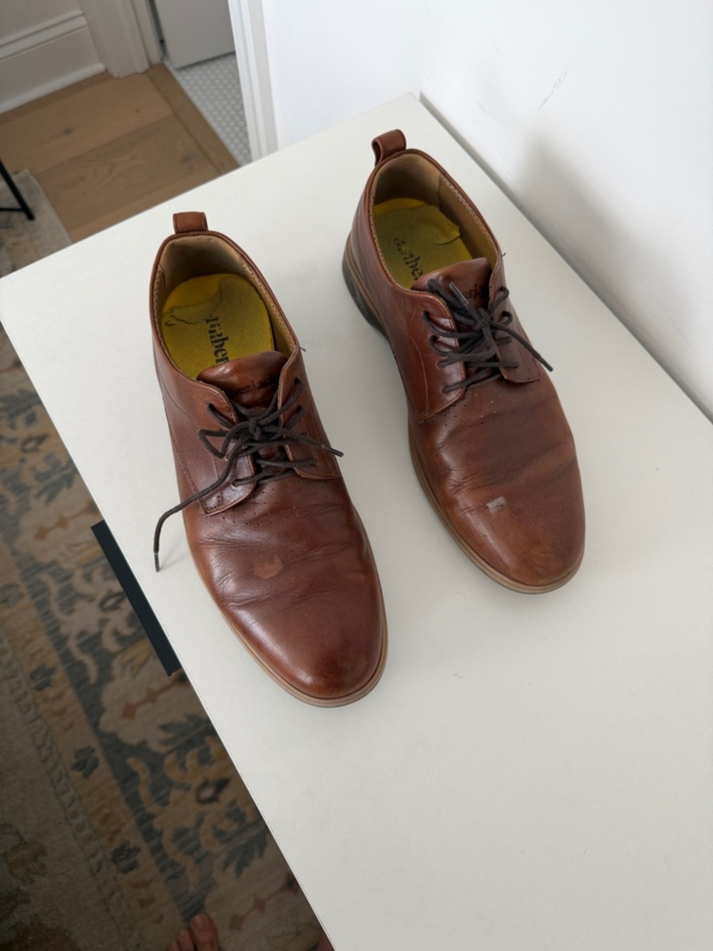 Men's Amberjack Brown Leather Lace-Up Dress Shoes